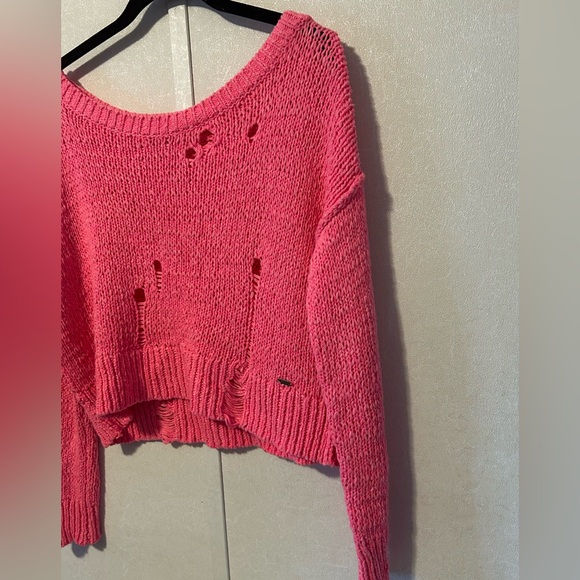 Hollister | Hot Pink Off-the-Shoulder Sweater | XS - Picture 2 of 5